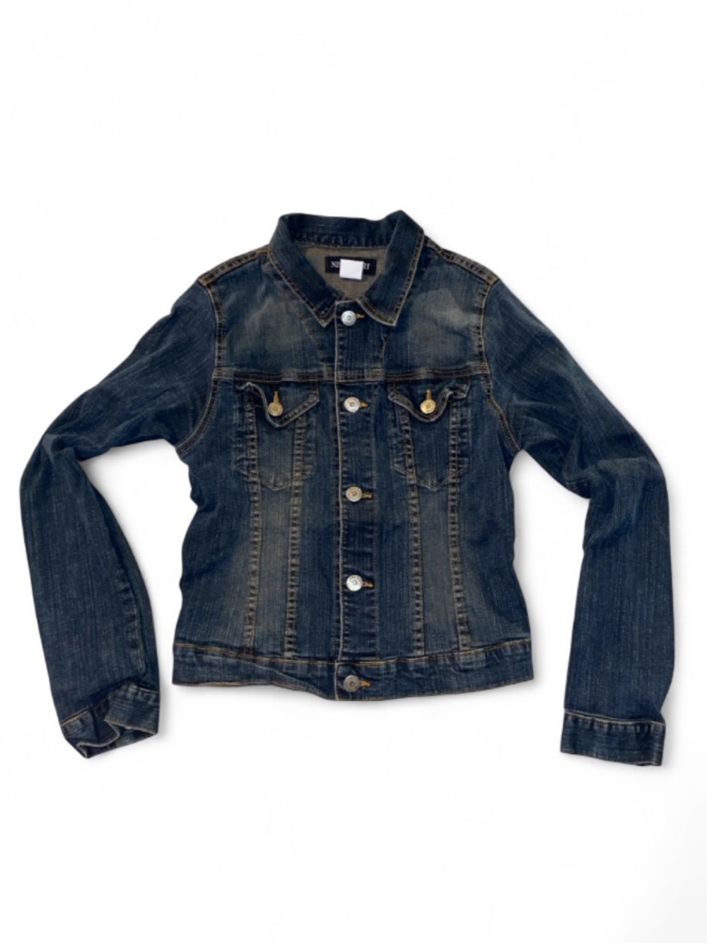 Classic Dark Blue Denim Jean Jacket - Womens